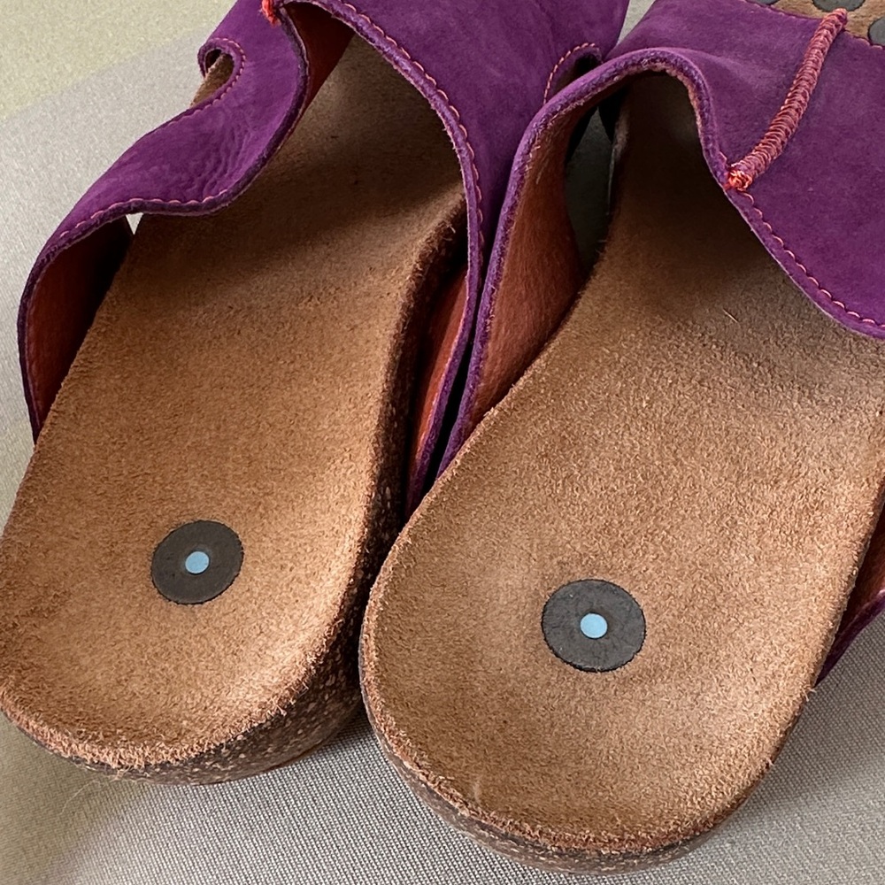 Juil Purple Women's Leather Sandals size 7 - Picture 4 of 5